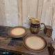 Assiettes à dessert en grès Badonviller