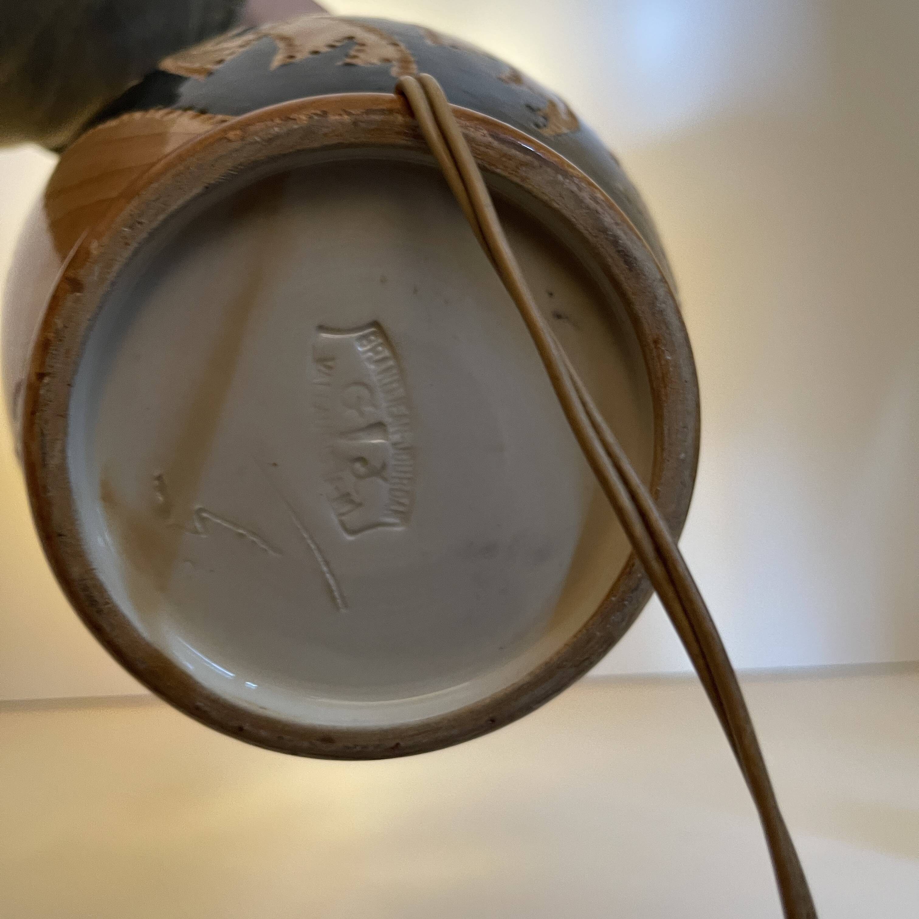 Ceramic tea light lamp, grandjean jourdan for vallauris