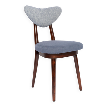 Heart-shaped chair in light and medium blue denim, Europe, 1960s