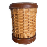"leather and straw bath cup, ralph lauren home - ref 4701710631"