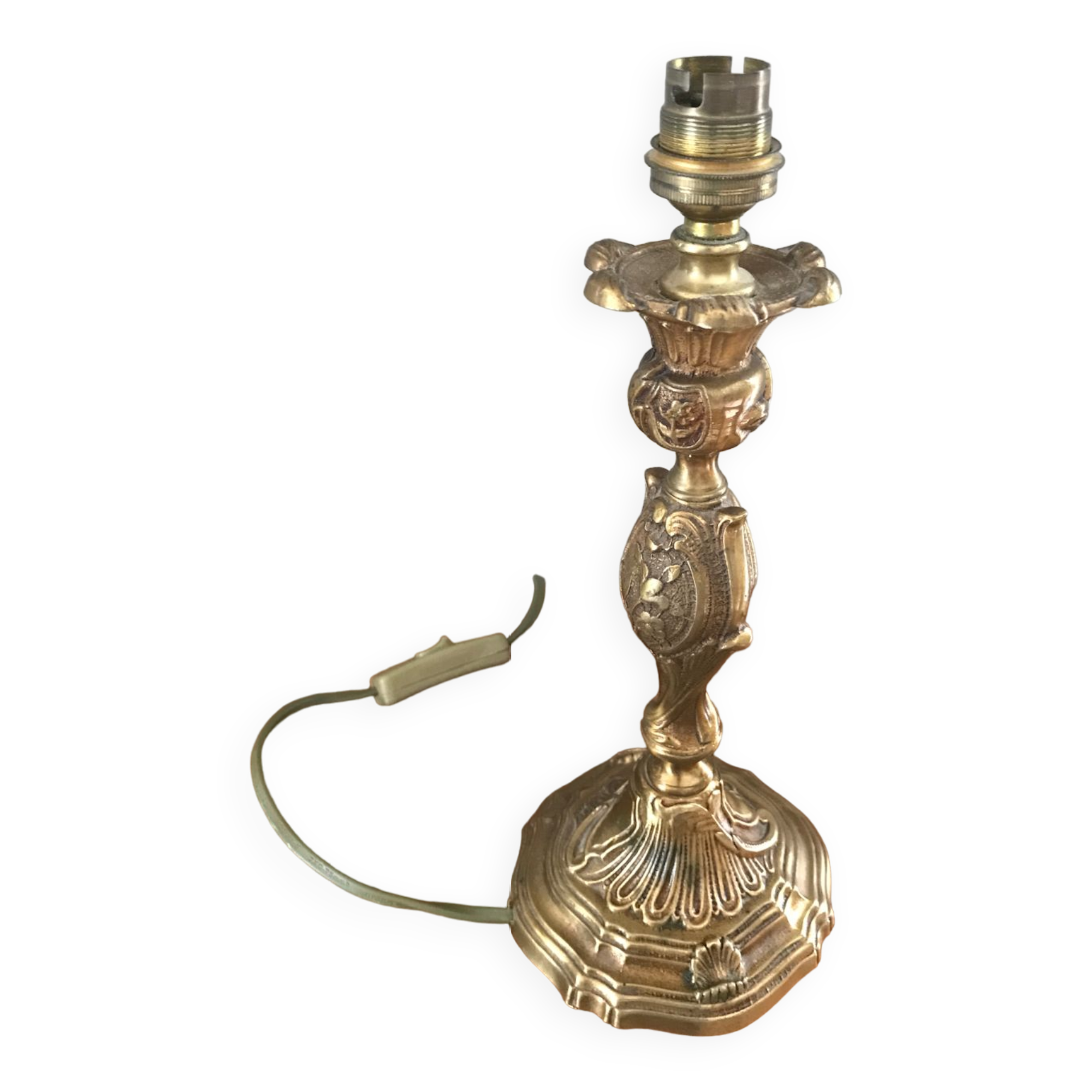 Gilded bronze lamp foot