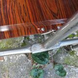 Vintage folding rolling trolley with 2 trays