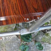 Vintage folding rolling trolley with 2 trays