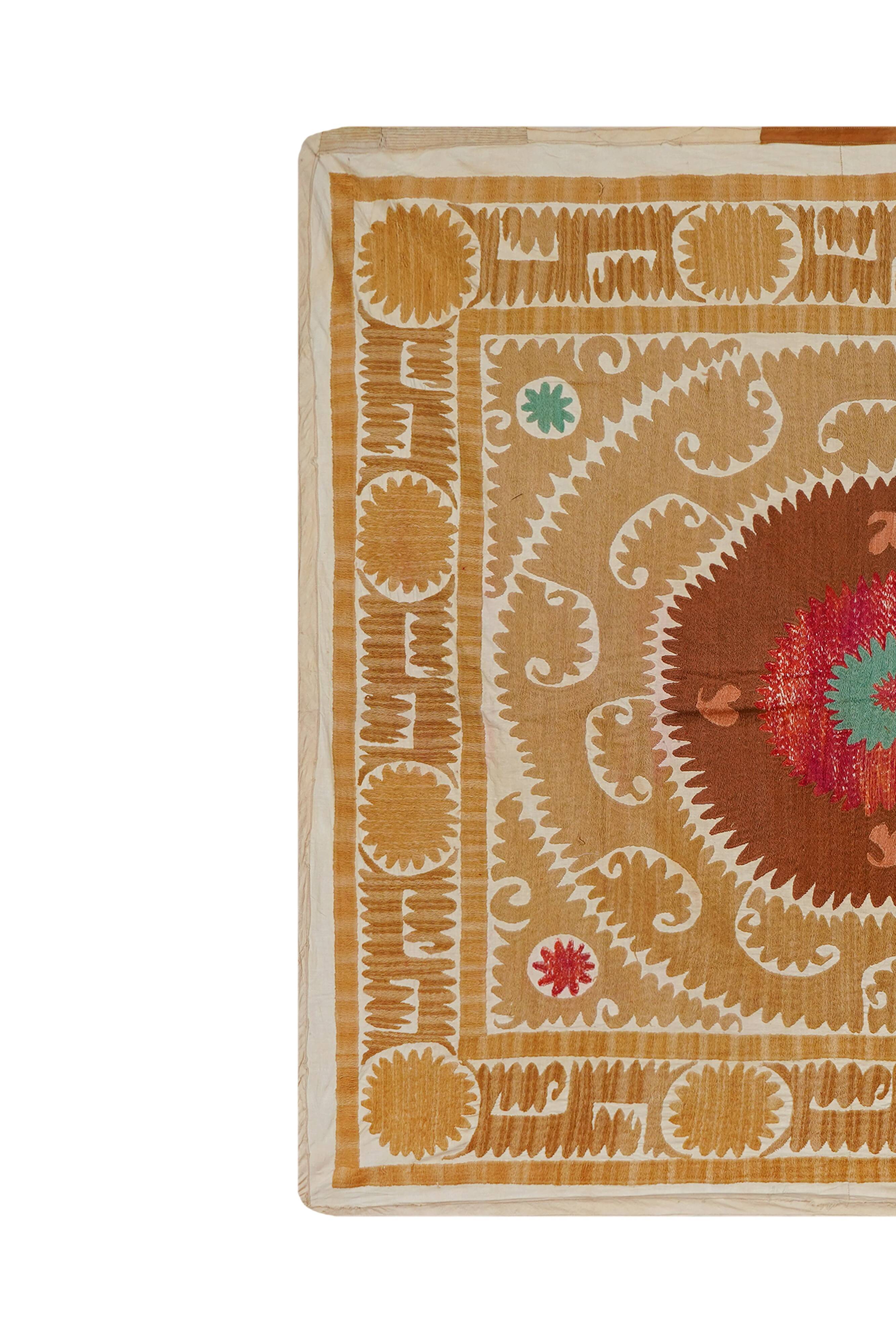 Vintage Turkish hand-knotted rug 135x145 cm