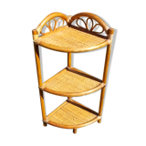 Rattan corner shelf
