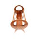 Vintage organically designed magazine rack / reading basket from the 1960s