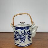 Vintage tea set for 2 people with flower pattern