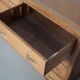 Antique French oak shop cabinet / kitchen island, 1930s