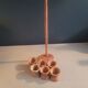 6 wooden egg cups with stand