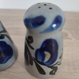 Vintage blue salt and pepper shaker set