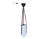 LAMP/IRON SUSPENSION FORGED OPAQUE WHITE GLASS CYLINDRICAL TUBE