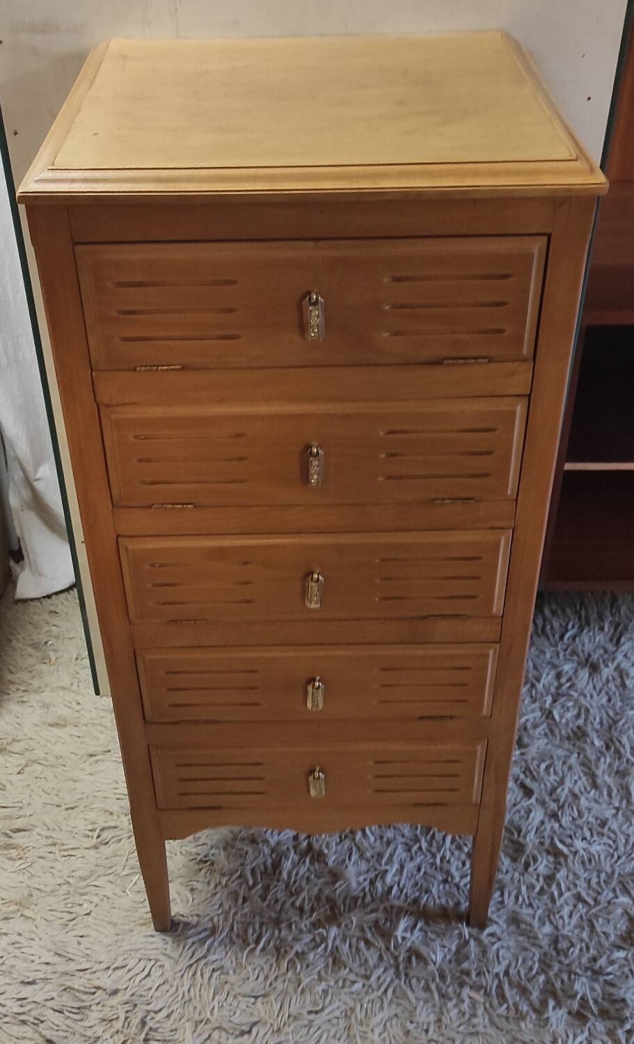 Art Deco style solid wood storage unit - mid 20th century