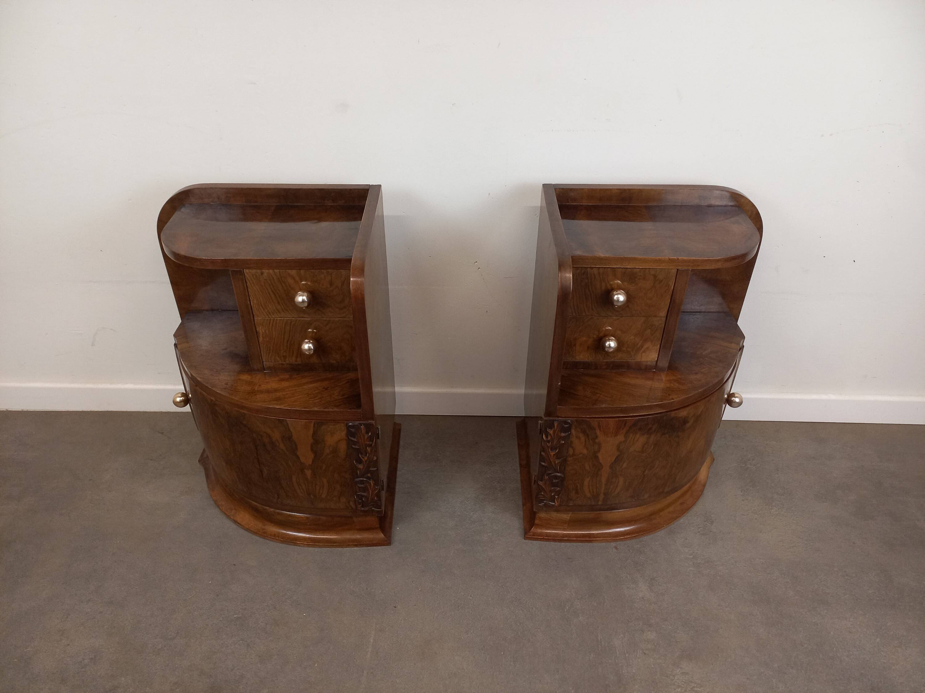 Pair of Art Deco bedside tables