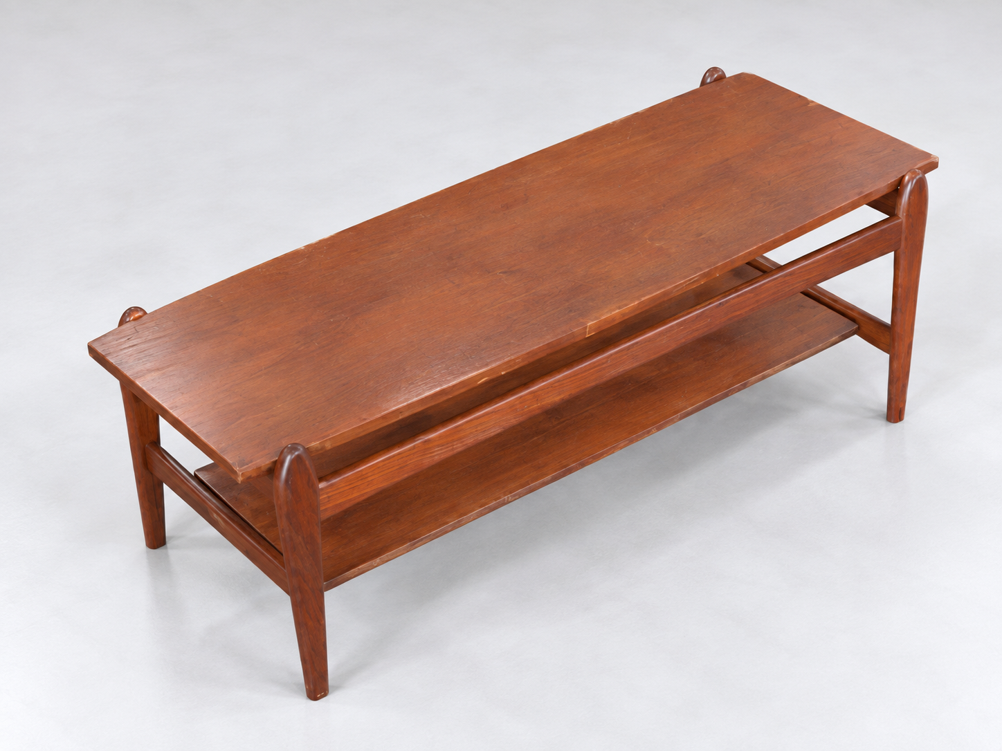 Vintage teak coffee table with reversible top