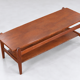 Vintage teak coffee table with reversible top