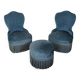 Frog chairs and pouffe