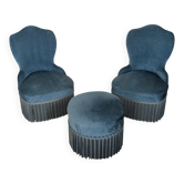 Fauteuils crapaud et pouf