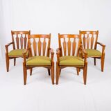 Set of 6 Guillerme and Chambron chairs for Your Home, France, 1950s