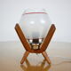 Mid-century design bedside table lamp Dřevo Humpolec, 1970's.