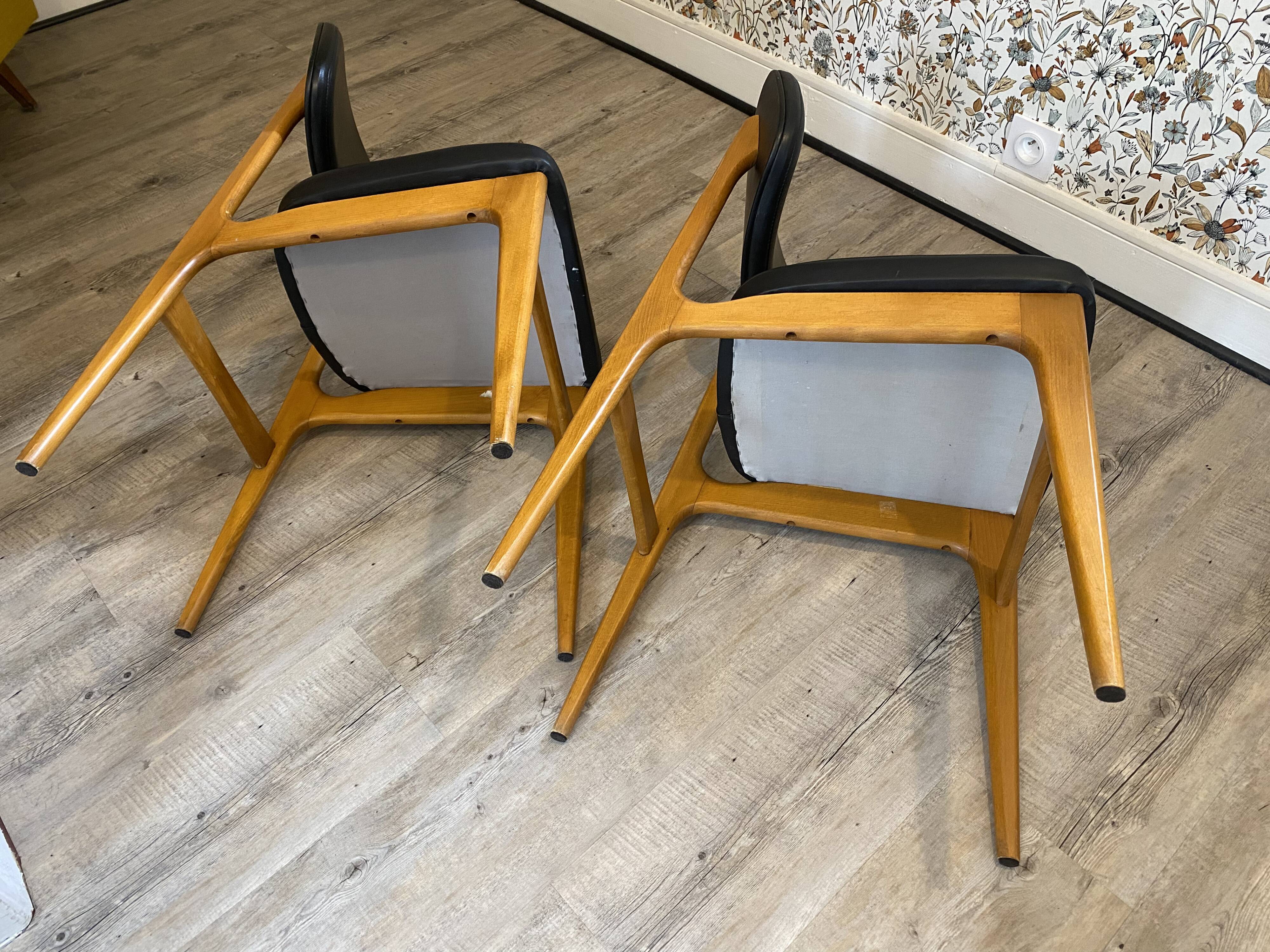 Pair of stella chairs scandinavian design