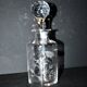 Antique Saint-Louis floral engraved crystal bottle carafe H17cm