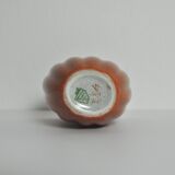 Crackle glaze porcelain vase, gold and orange-brown on grey, Denmark 1930s