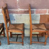 4 chaises basque en chêne