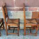 4 Basque oak chairs