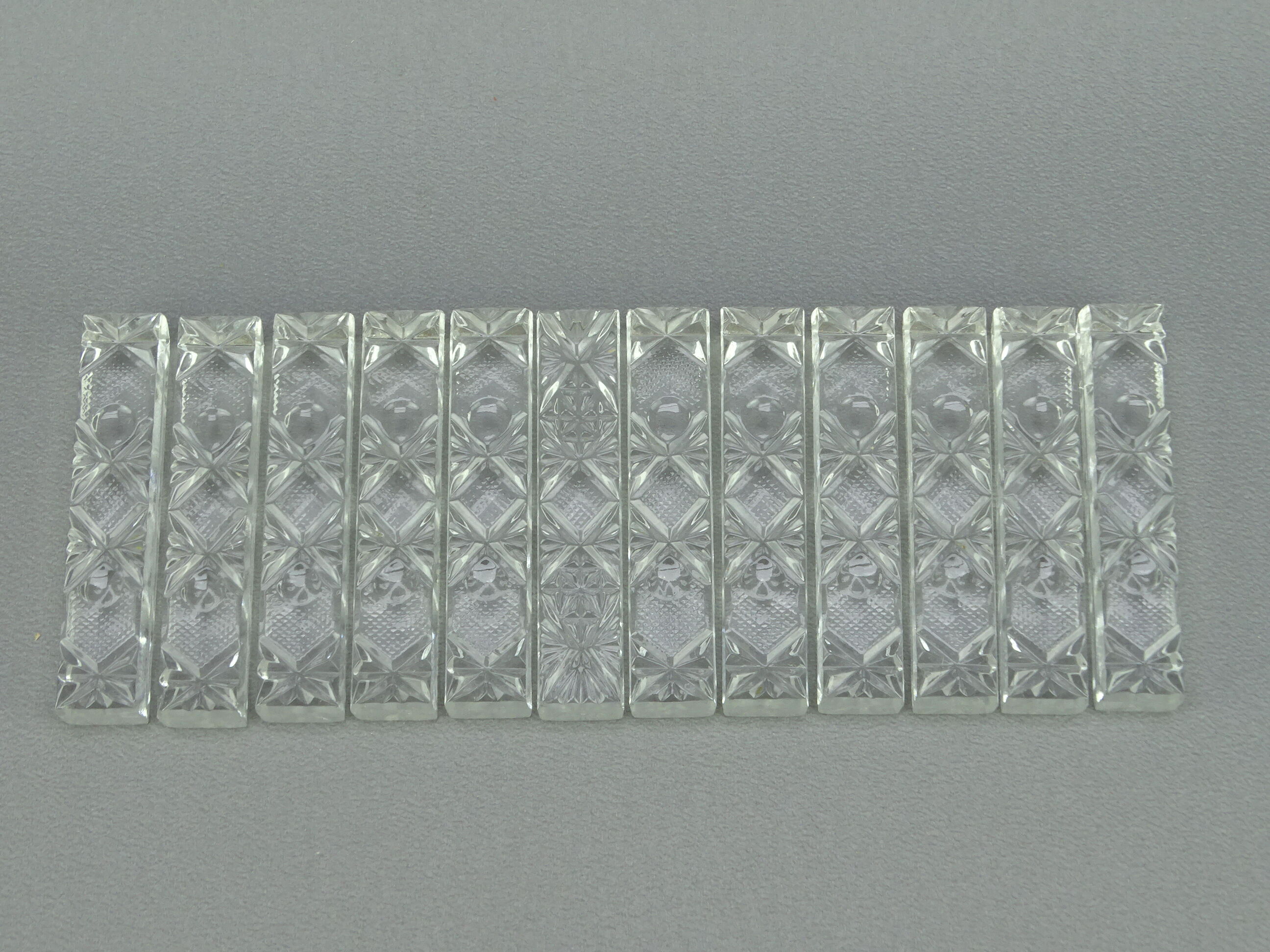 Set of 12 vintage crystal knife holders