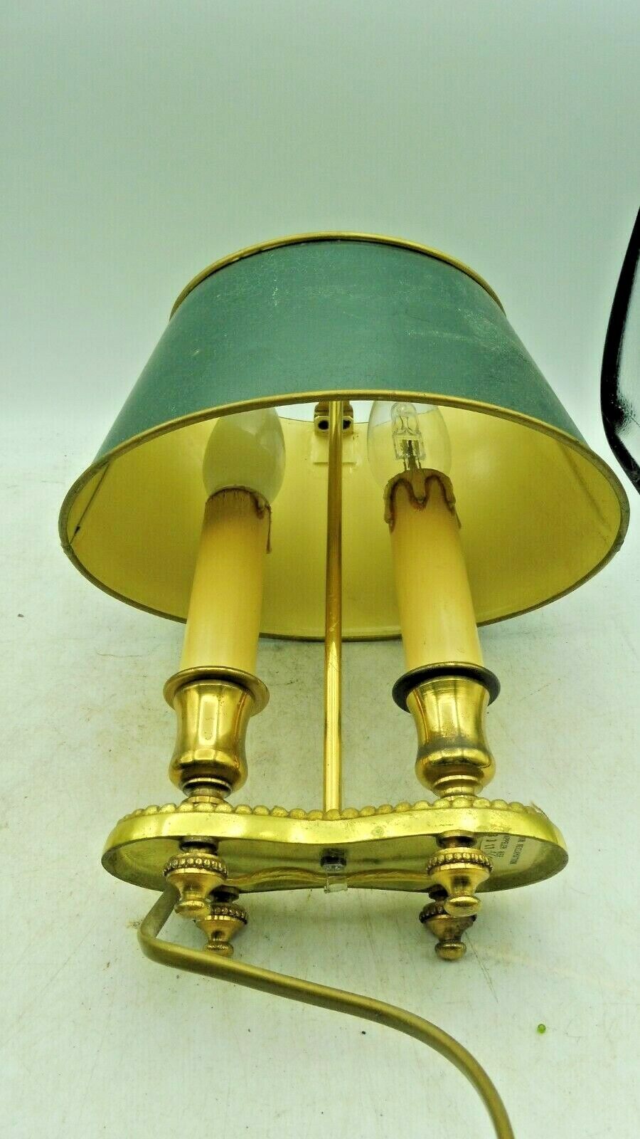 Lampe bouillotte en tole et bronze