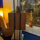 Italian footcase bookcase from the 60s in teak and metal