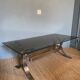 Chrome and smoked glass coffee table from the 70s