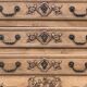 Louis XV style chest of drawers, solid raw oak, 1920.