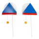 Set de lampes murales Stoja multicolores de style Memphis en métal peint par IKEA x Sottsass, années 1980.