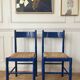 Paire de chaises en bois et corde