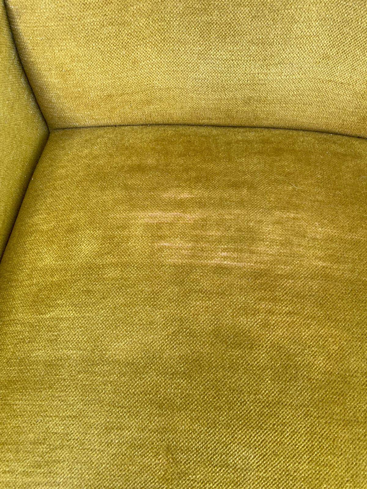Fauteuil italien jaune moutarde style Mid-Century