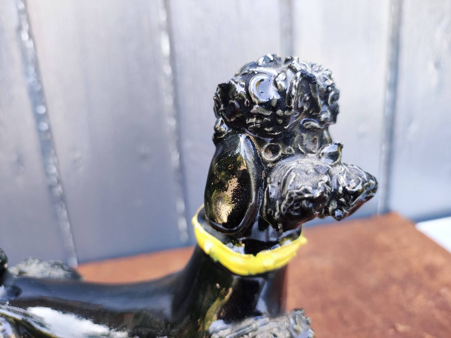 Groomed Poodle in Iridescent Ceramic, 1950