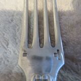 12 silver plated dessert forks by Christofle Vendome, 17.1 cm