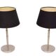 Two Tone Brass Aluminum table lamps 1980s Germany