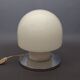 White glossy Murano glass table lamp mushroom Space Age modernism 1970