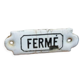 Plaque émaillée ferme