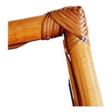 Rattan and smoked glass table