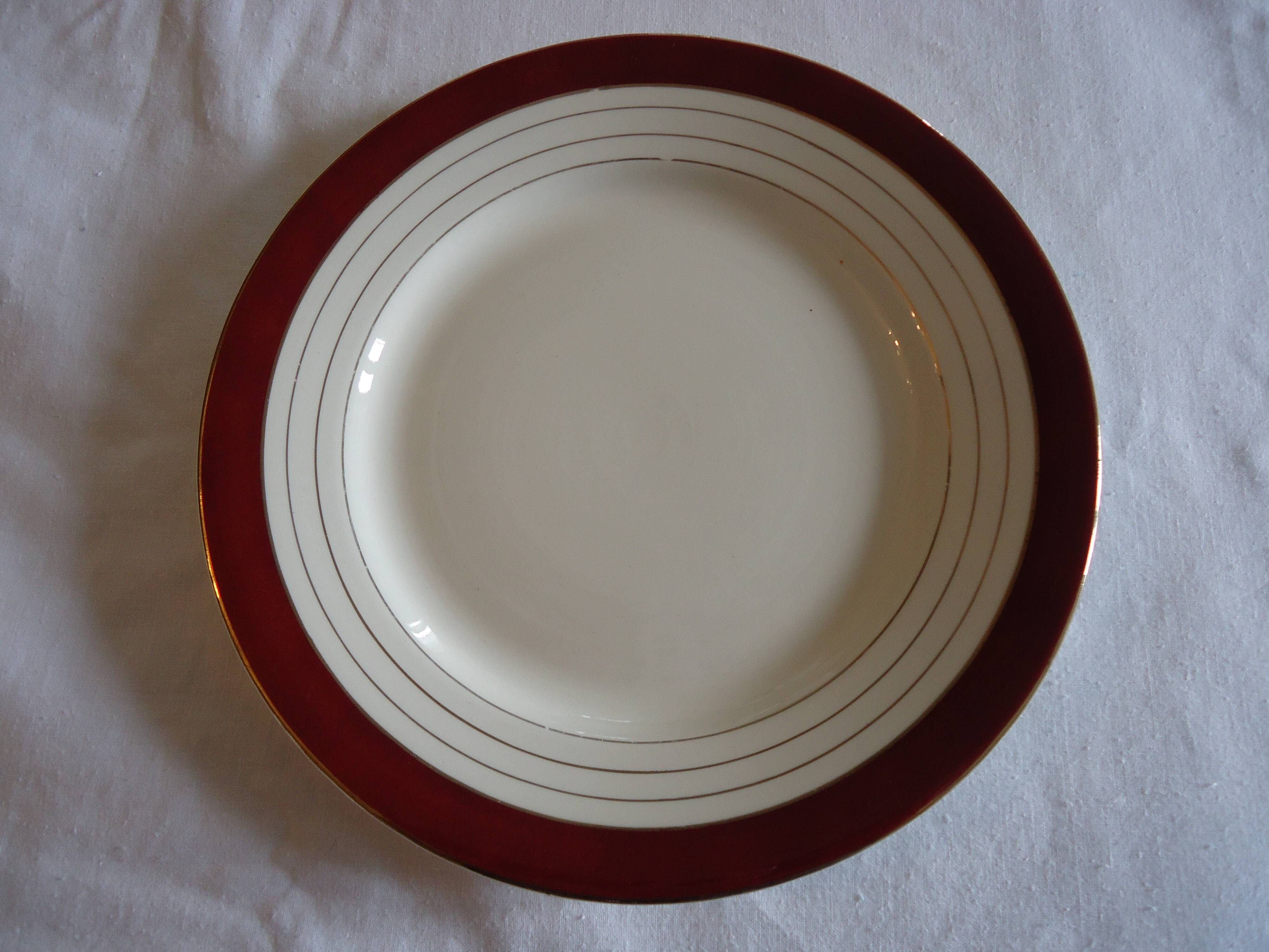Assiettes plates porcelaine opaque digoin sarreguemines modèle pasteur