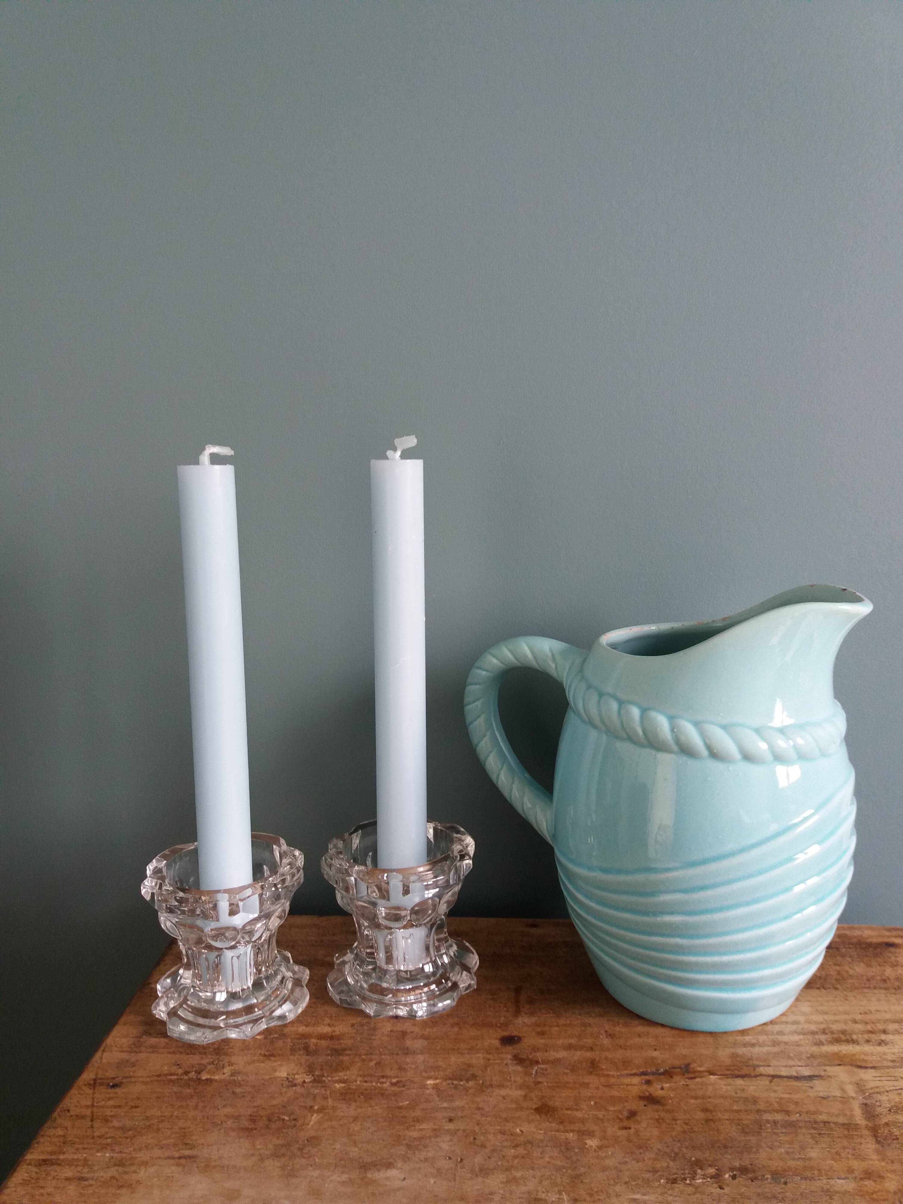 Reims glass candle holder