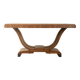 Elegant Art Deco dining table from the 1930s, walnut root veneer