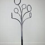 Coat rack 70's orange and chrome by Fase