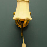 Art nouveau style brass wall lamp