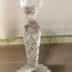 Pair of molded glass candlesticks