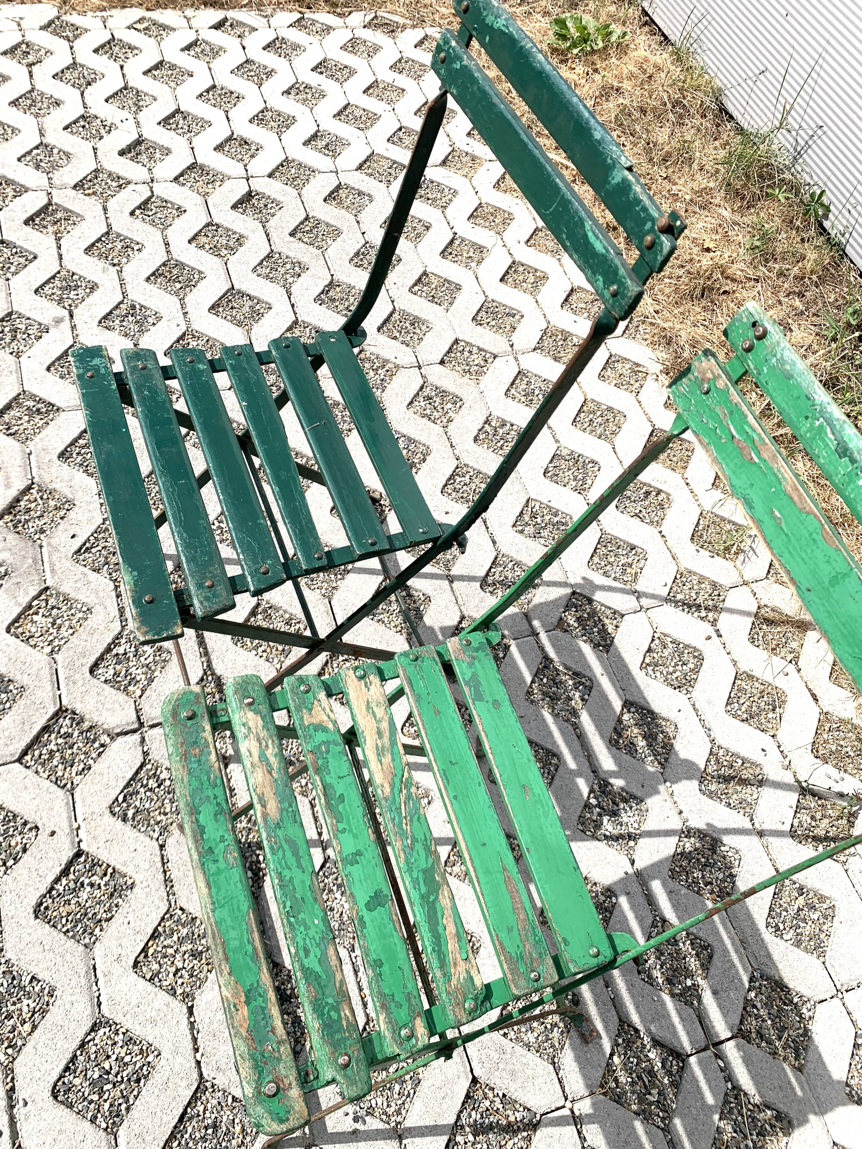 Paire de chaises de jardin vintage