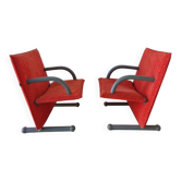 Paire de fauteuils lounge Arflex Italy T-Line